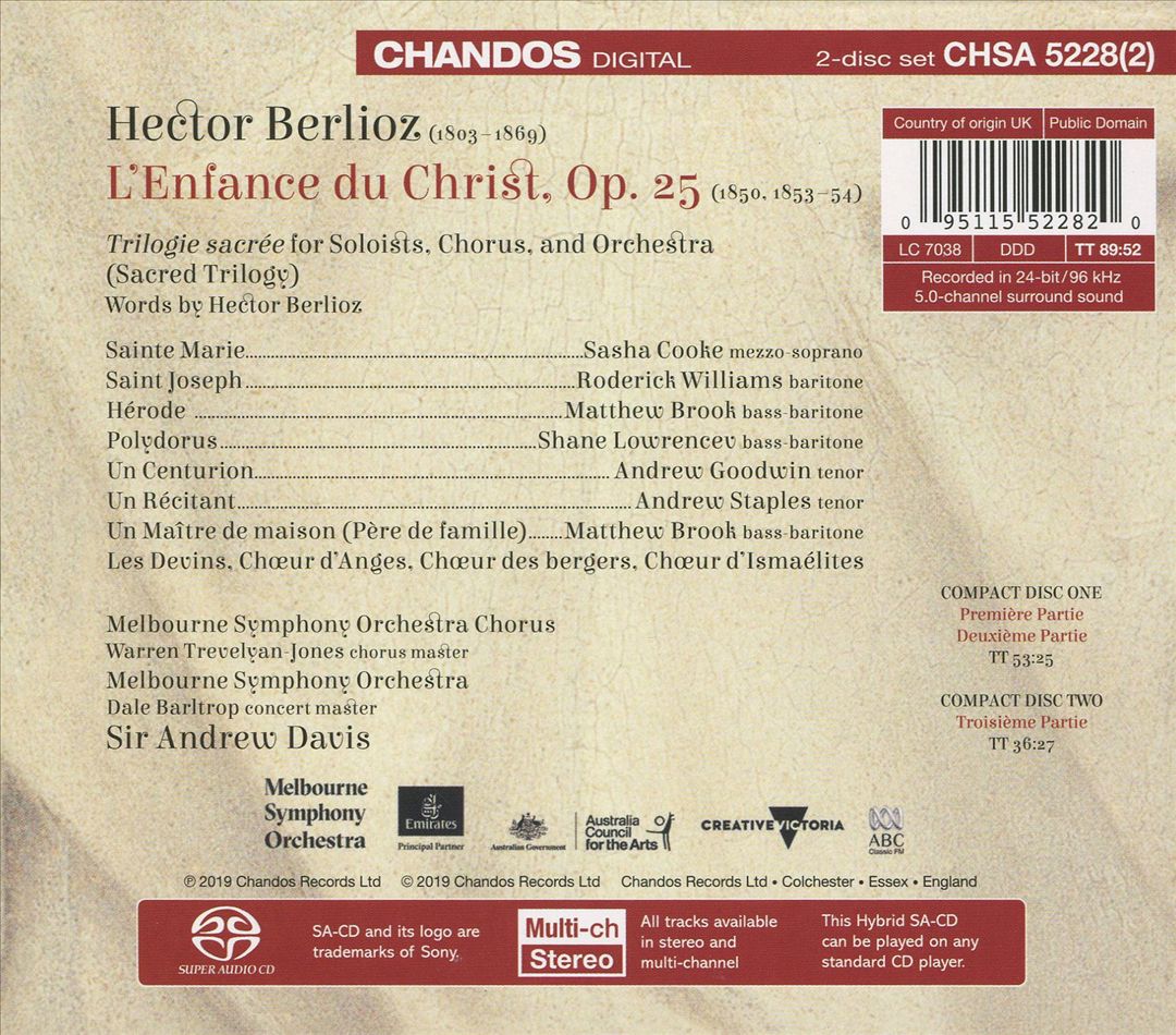 Berlioz: L'Enfance du Christ cover art