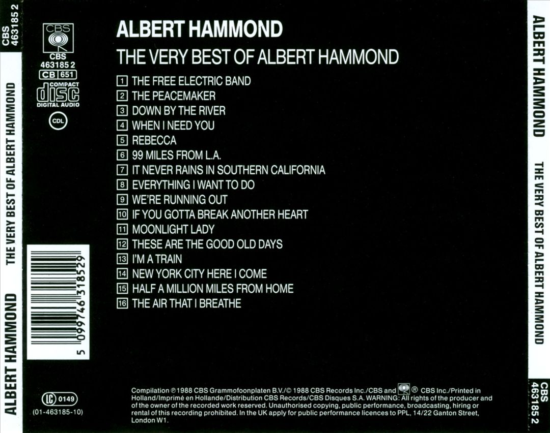 Very Best of Albert Hammond cover art