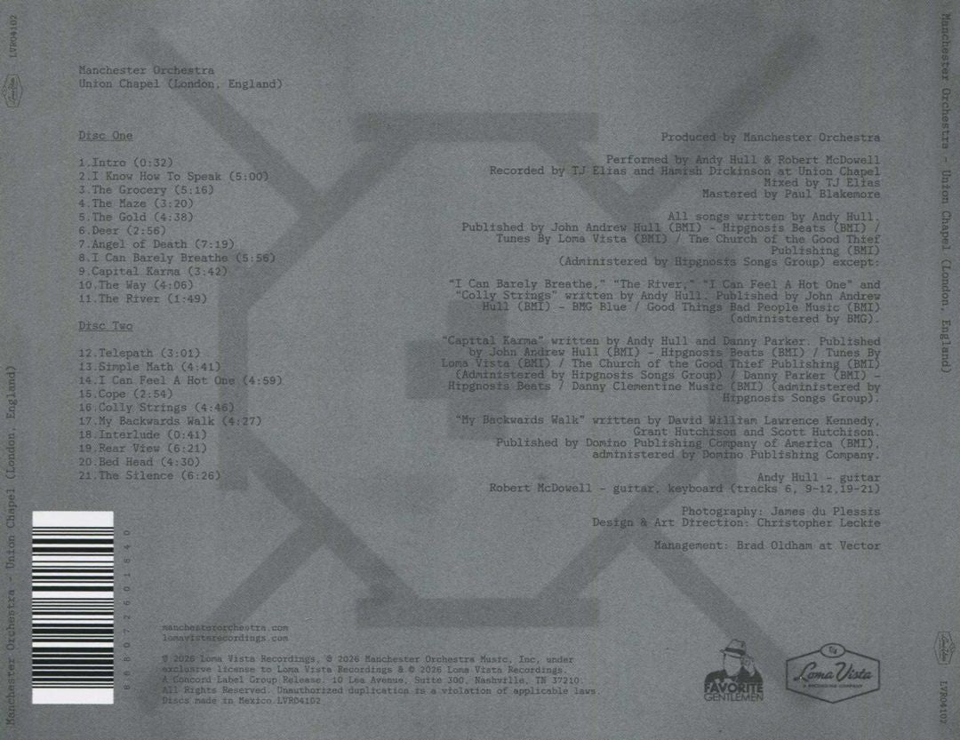 Union Chapel (London, England) [2 CD] cover art