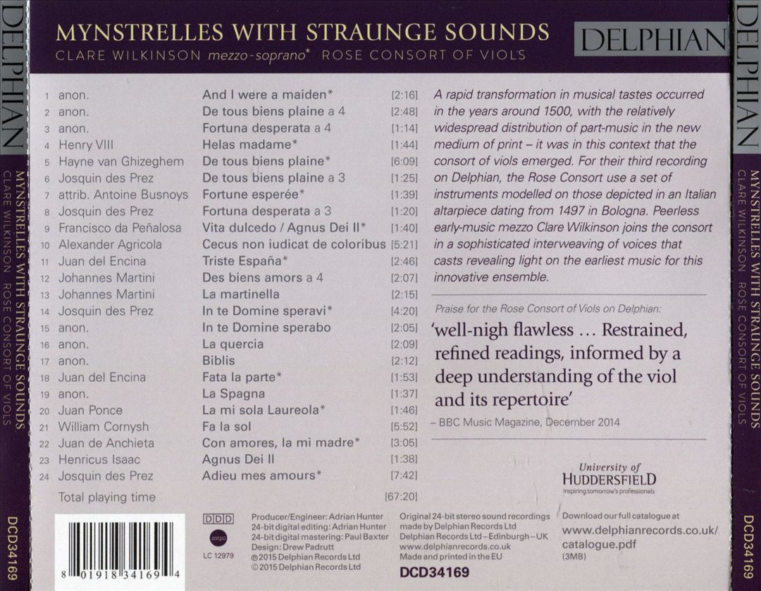 Mynstrelles with Straunge Sounds cover art