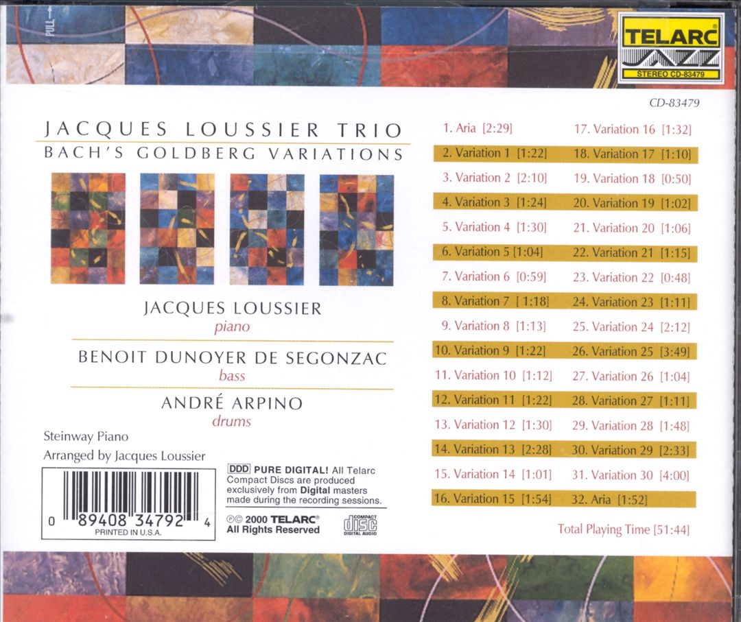 Bach's Goldberg Variations cover art