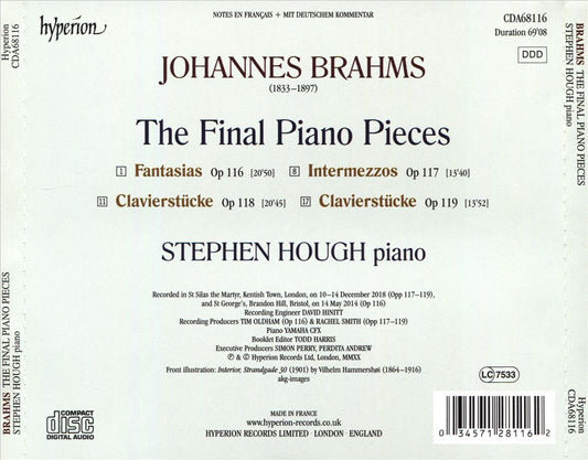 Brahms: The Final Piano Pieces cover art