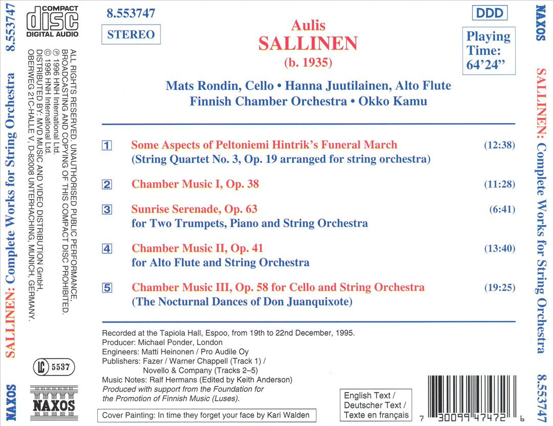 Sallinen: Complete Works for String Orchestra cover art