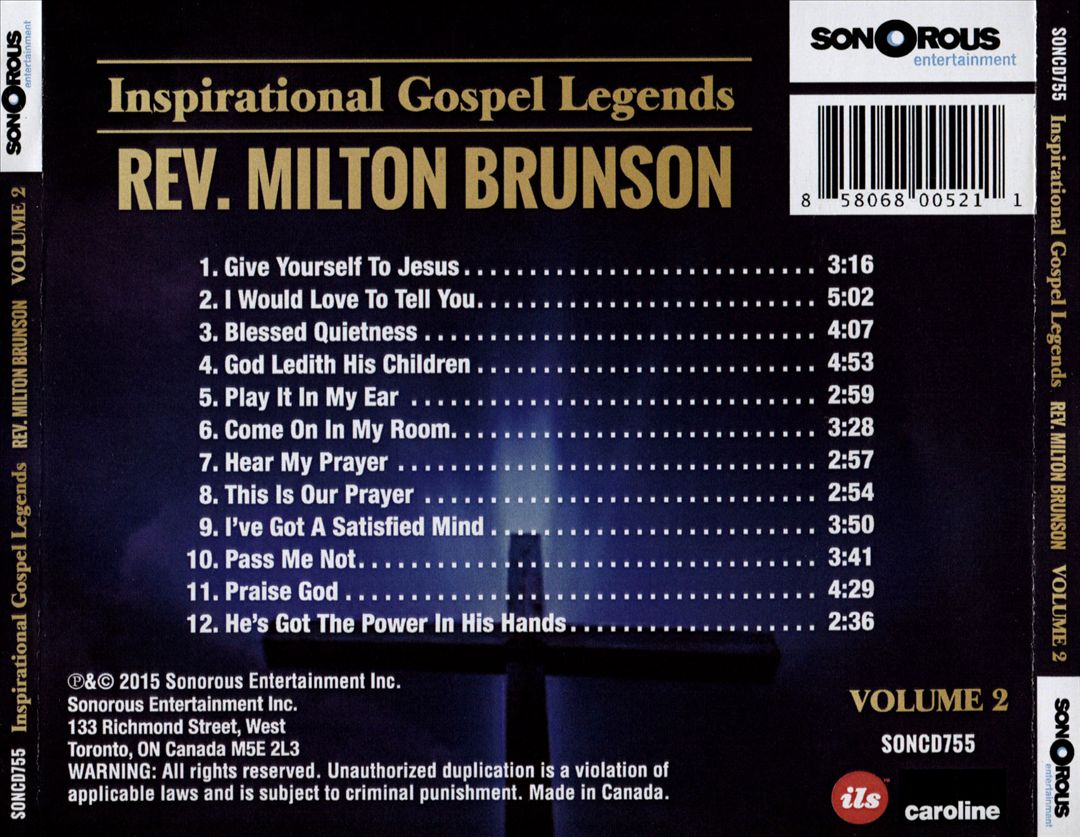 Inspirational Gospel Legends, Vol. 2 cover art