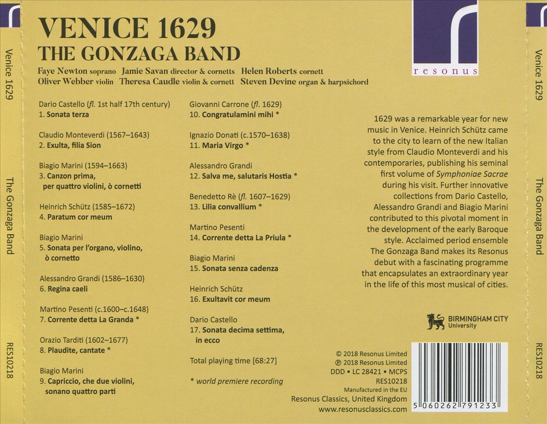 Venice 1629 cover art