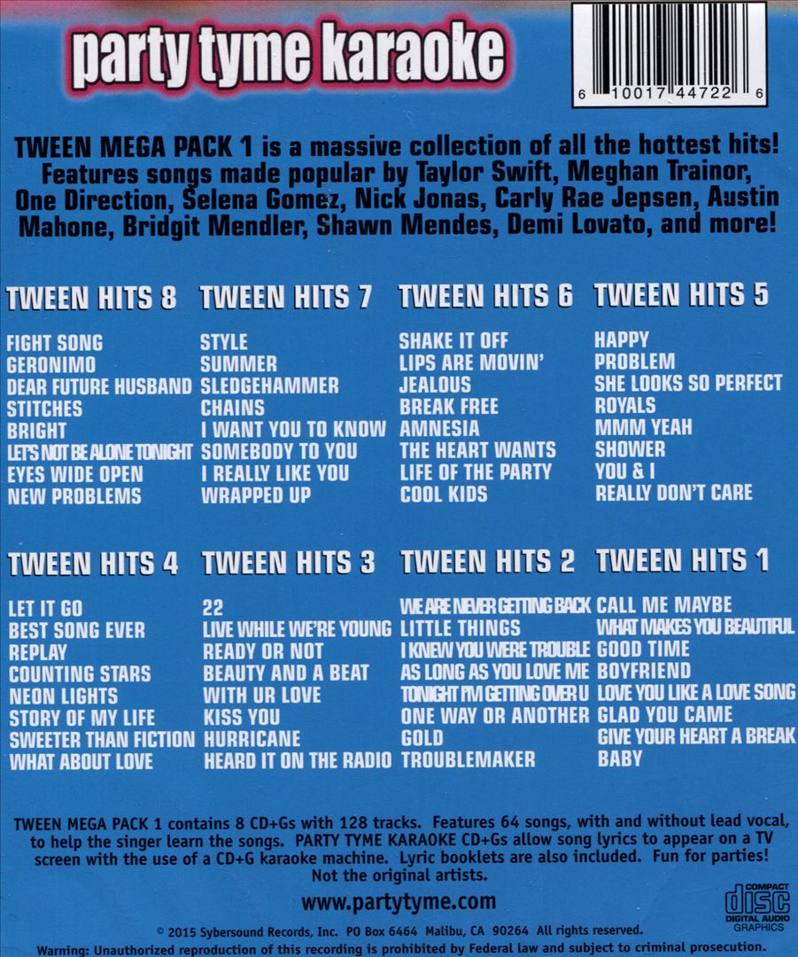 Party Tyme Karaoke: Tween Mega Pack, Vol. 1 cover art