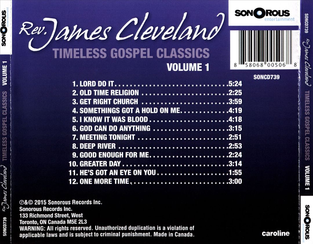 Timeless Gospel Classics, Vol. 1 cover art