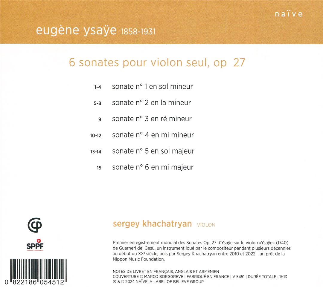 Ysaye: VI Sonatas cover art