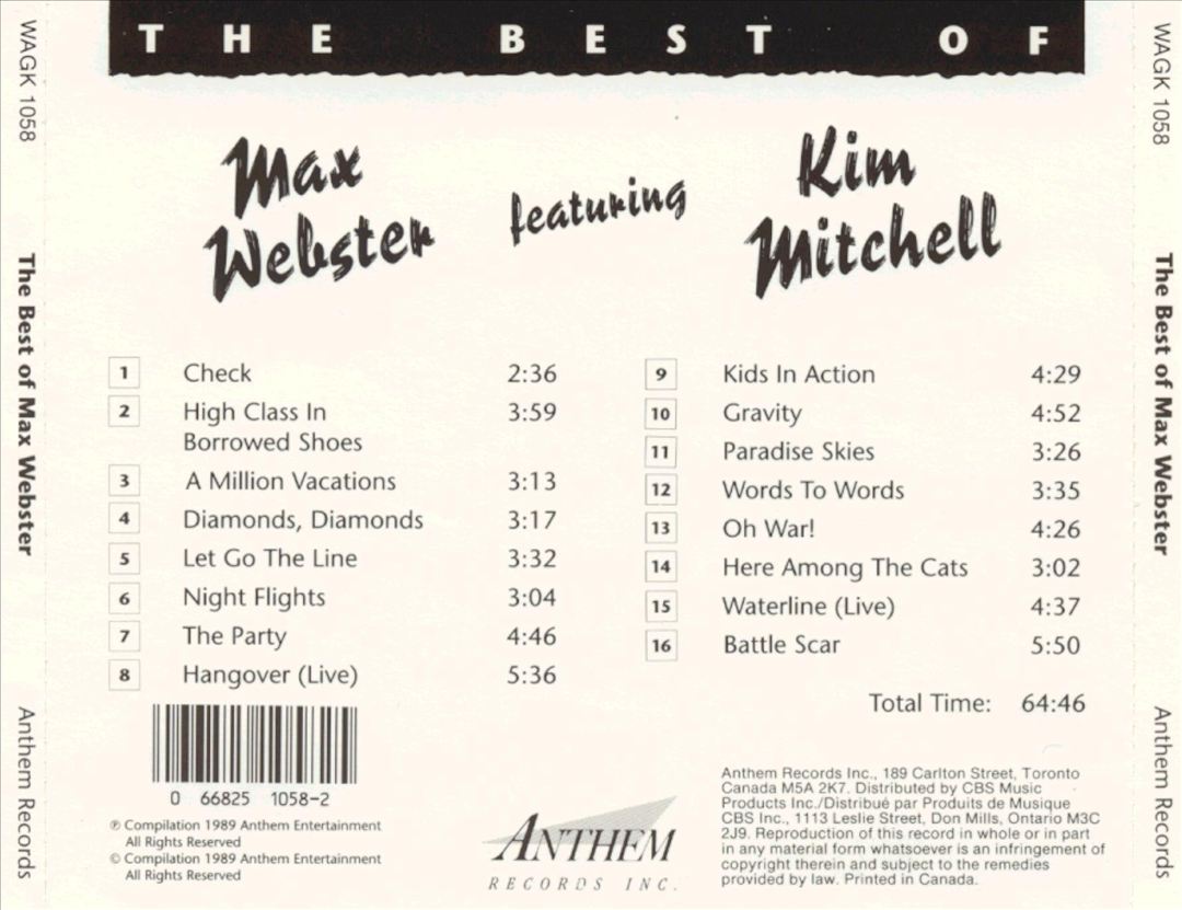 Best of Max Webster [Universal] cover art