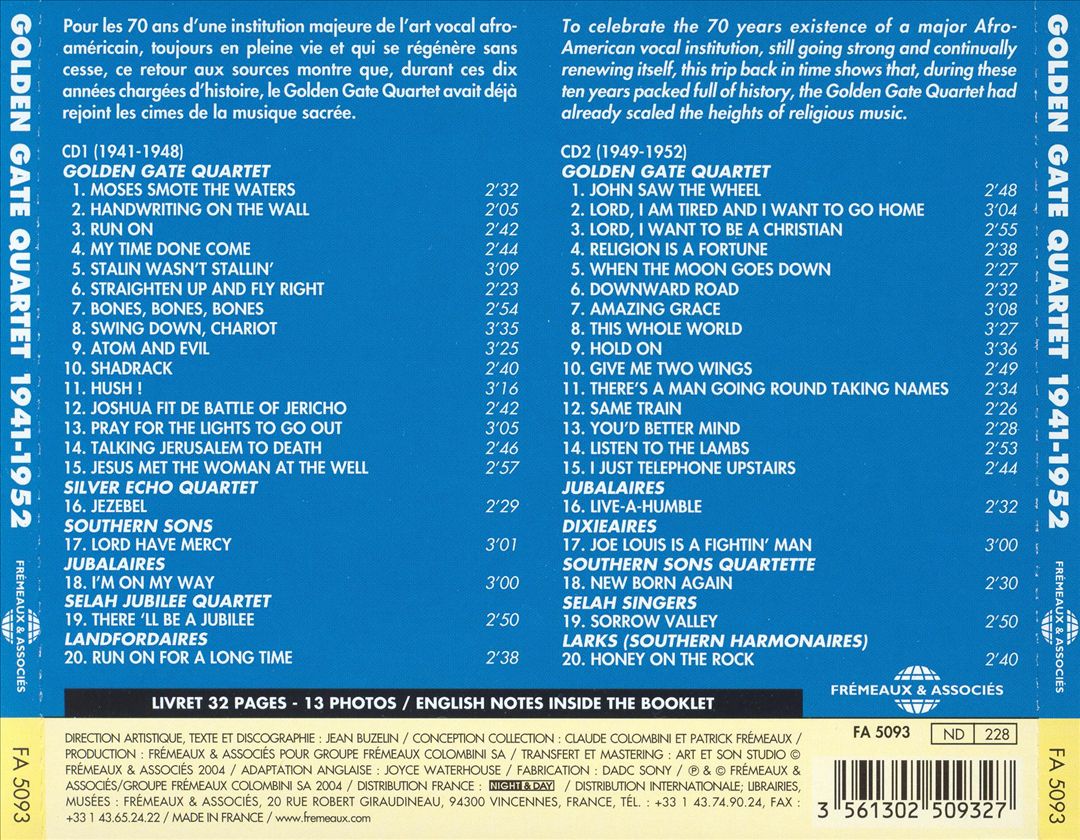 Golden Gate Quartet & Associates, Vol. 2 (1941-1952) cover art