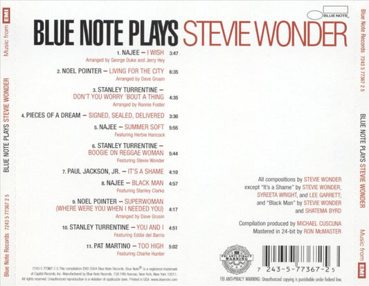 Blue Note Plays Stevie Wonder cover art