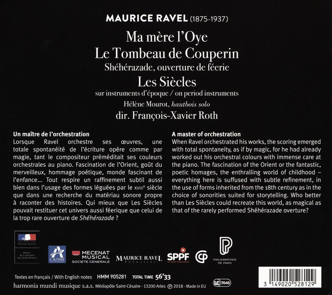 Ravel: Ma mère l'Oye; Le Tombeau de Couperin; Shéhérazade, ouverture de féerie cover art