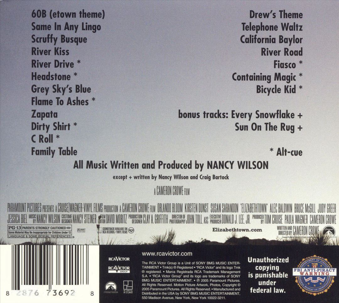 Elizabethtown [Score] cover art