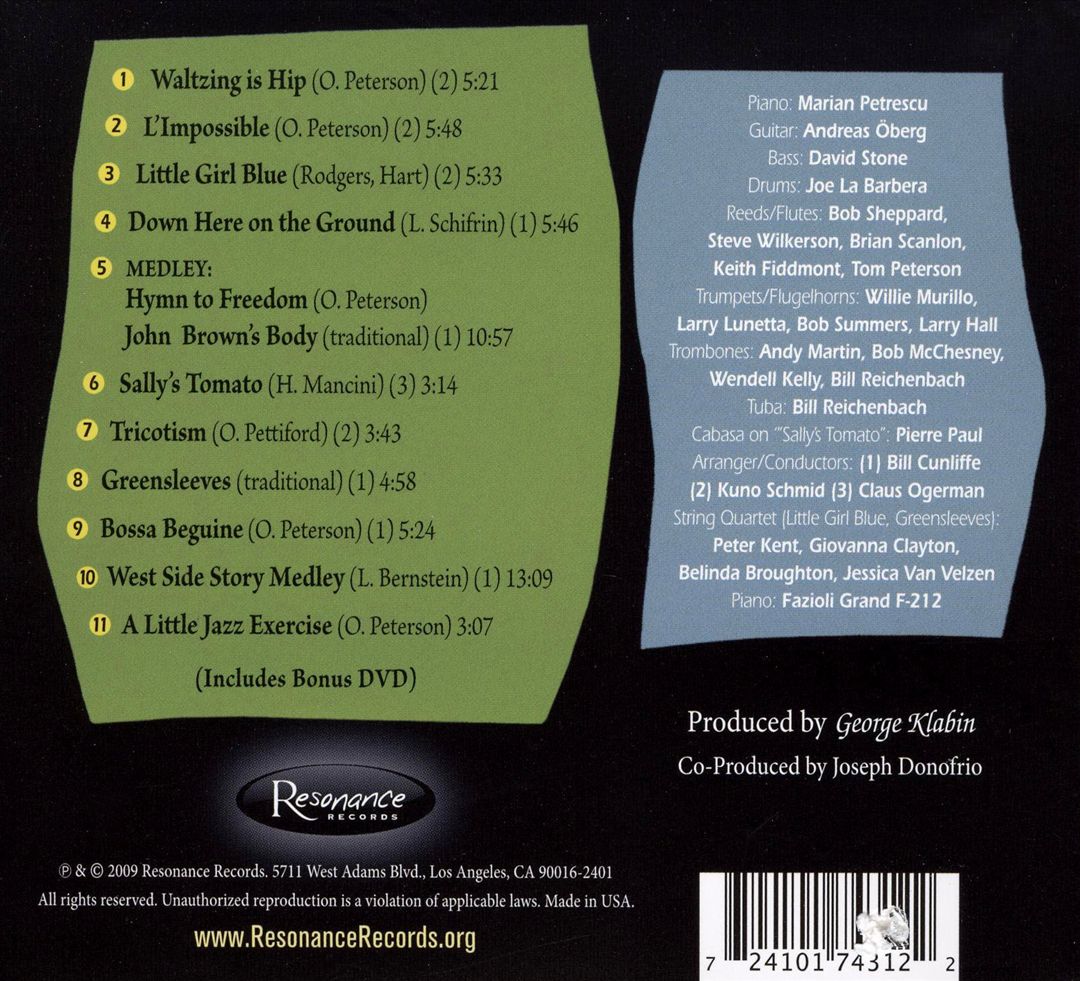 Resonance Big Band Plays Tribute to Oscar Peterson cover art