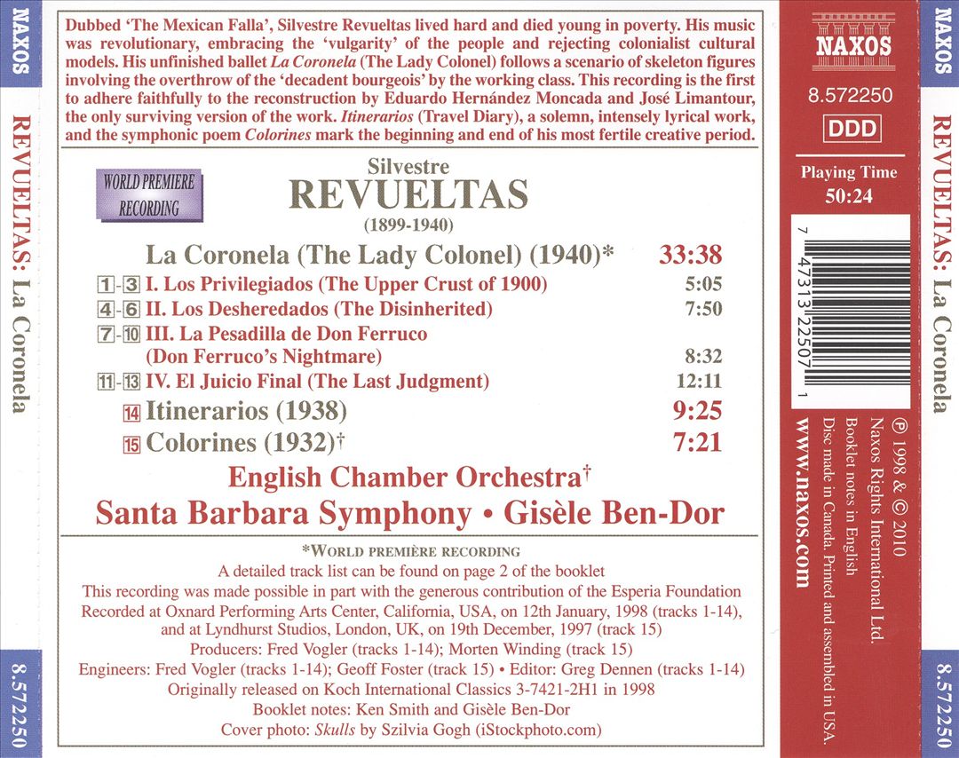 Revueltas: La Coronela cover art