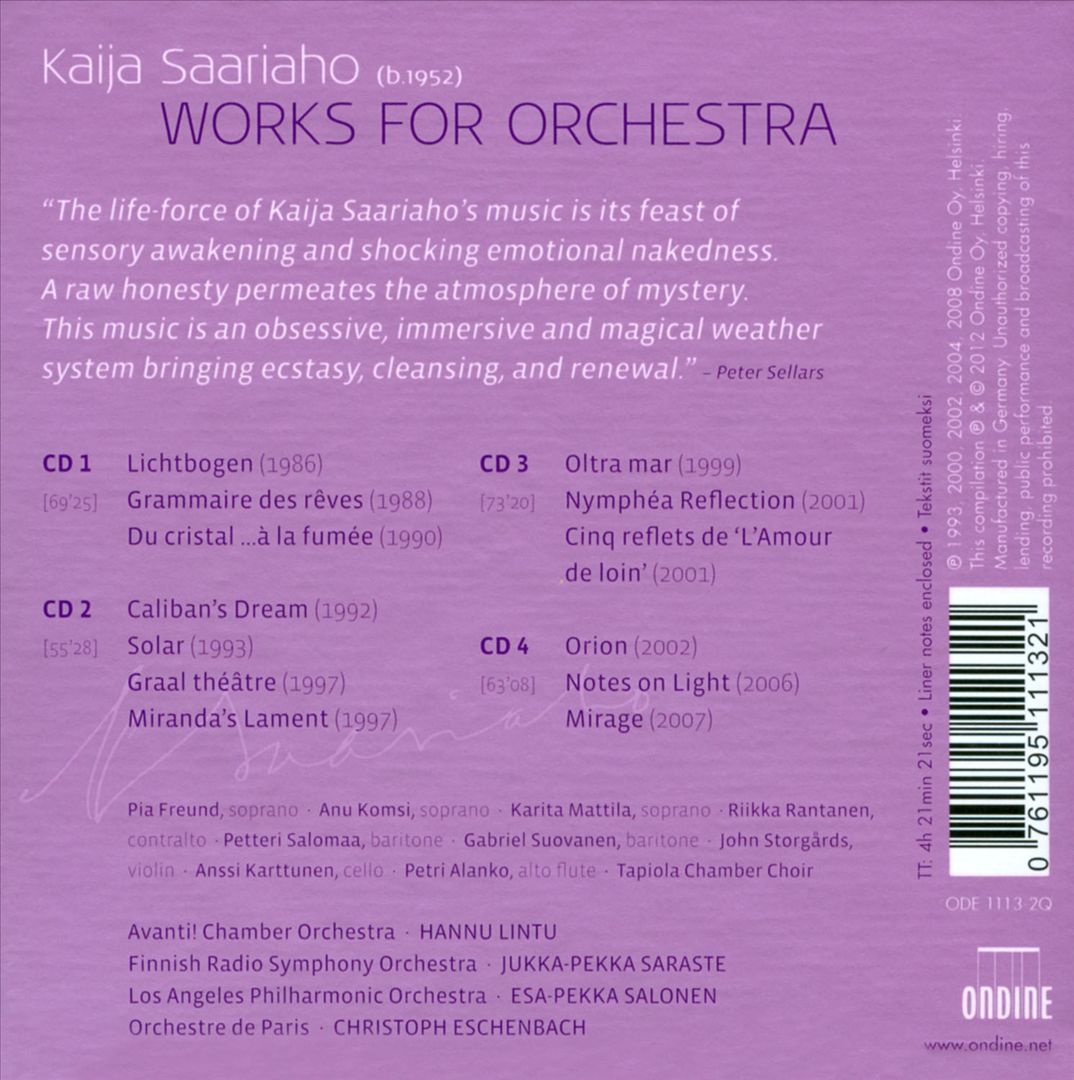 Kaija Saariaho: Works for Orchestra cover art