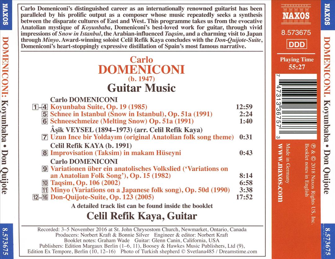 Guitar Music of Carlo Domeniconi cover art