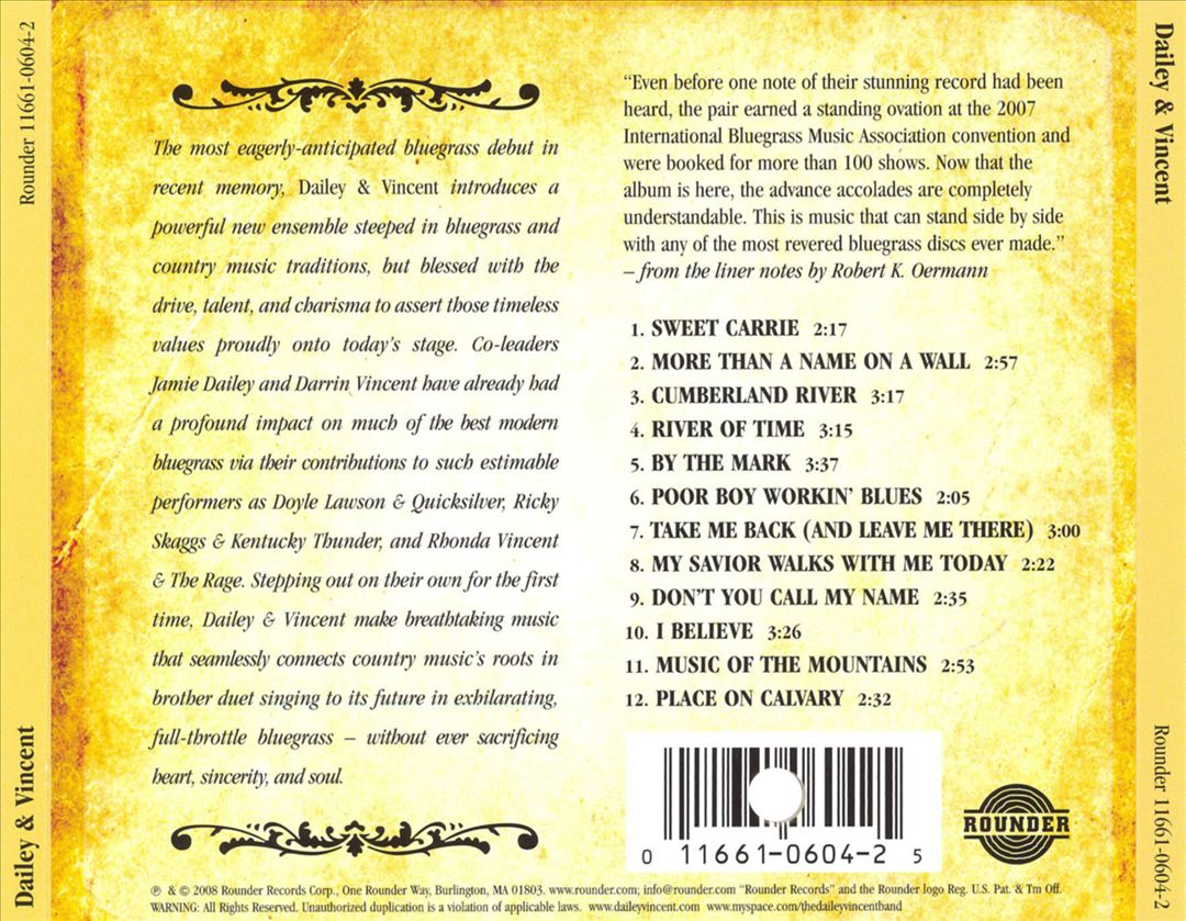 Dailey & Vincent cover art
