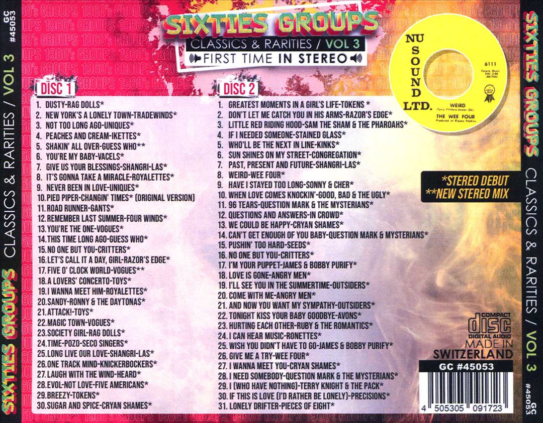 Sixties Groups Classics & Rarities First Time in Stereo, Vol. 3 cover art