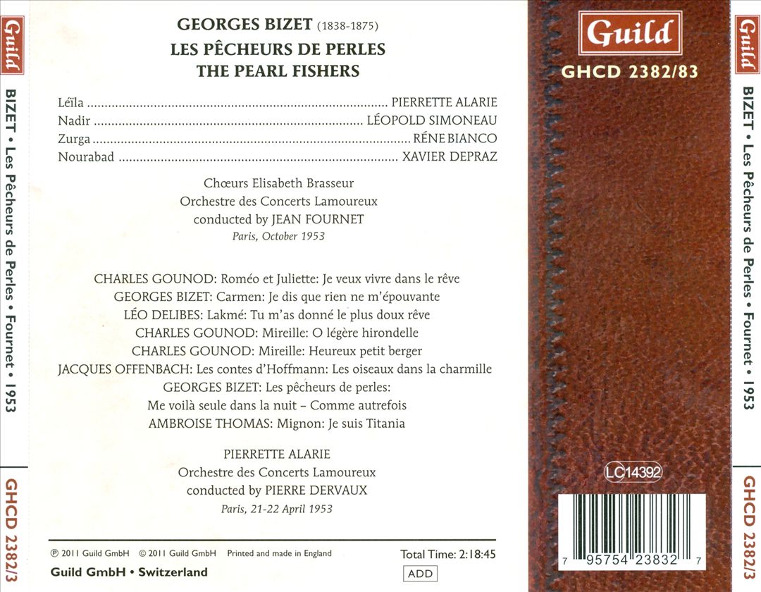 Bizet: The Pearl Fishers cover art