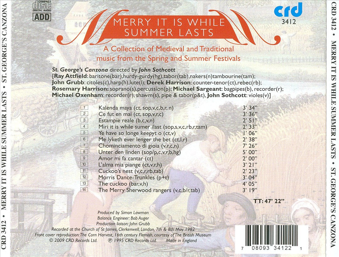 Merry it is While Summer Lasts: A Collection of Medieval and Traditional Music cover art