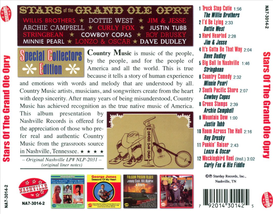 Stars of the Grand Ole Opry [Select-O-Hits] cover art