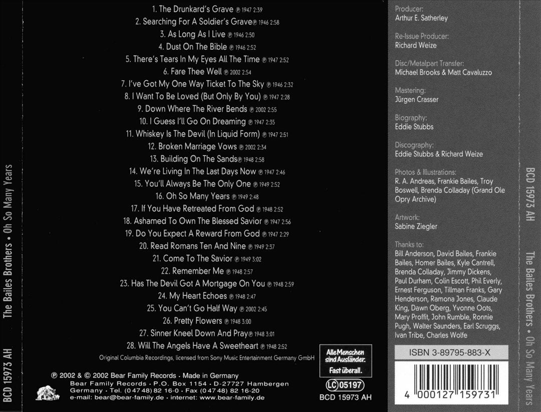 Oh So Many Years cover art