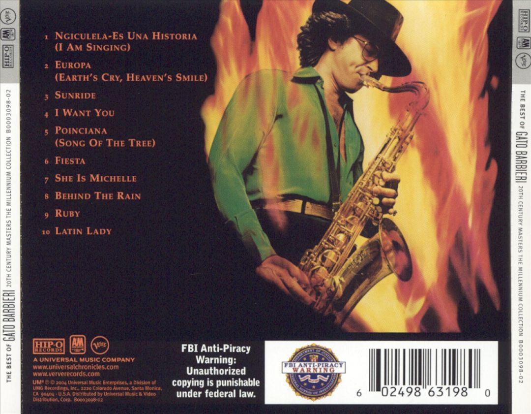 20th Century Masters - The Millennium Collection: The Best of Gato Barbieri cover art