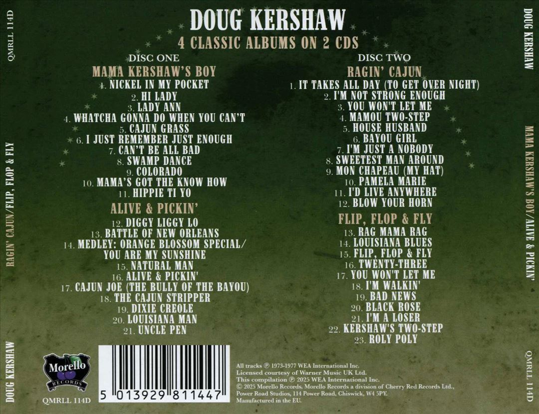 Mama Kershaw’S Boy/Alive & Pickin’/Ragin’ Cajun/Flip, Flop & Fly cover art