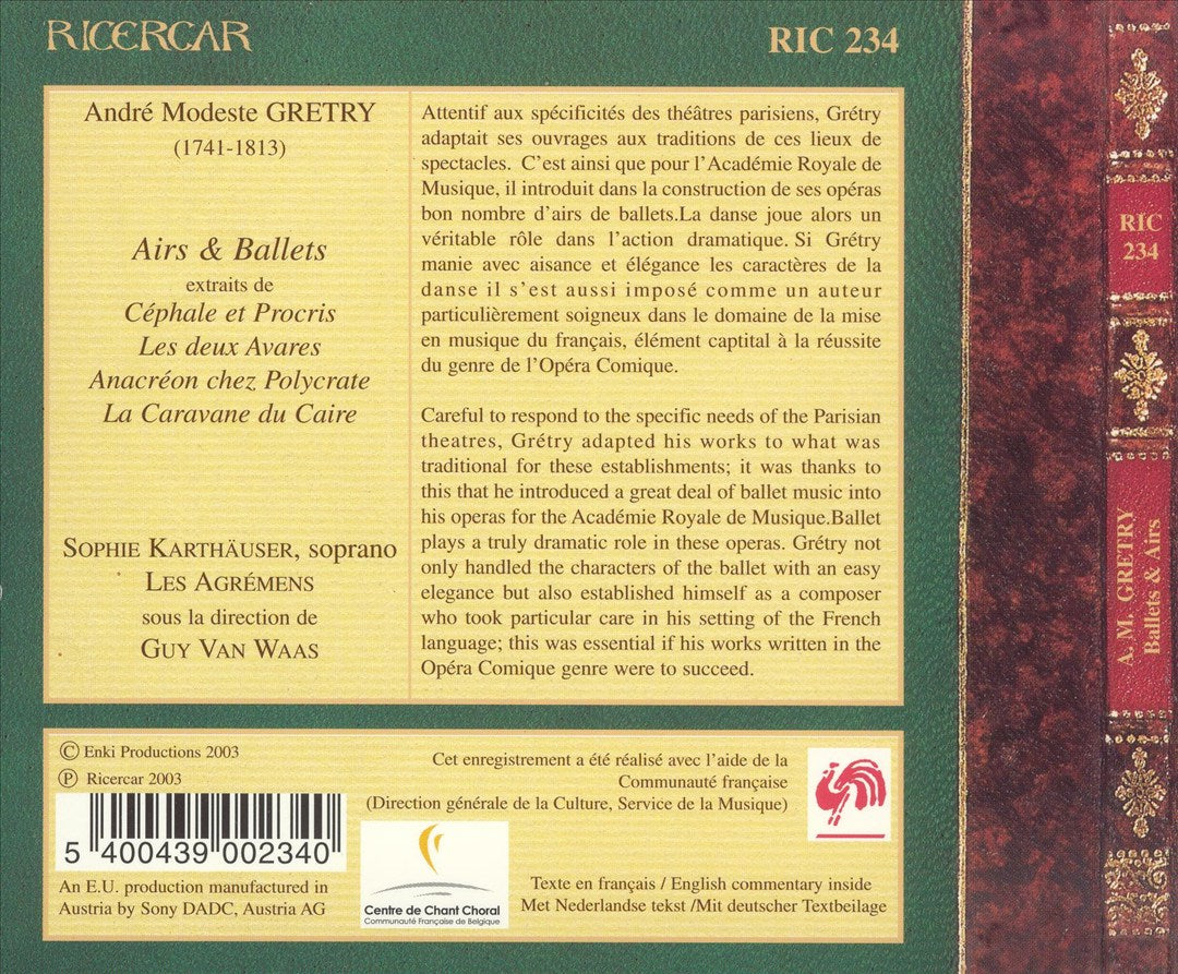 Grétry: Airs & Ballets cover art