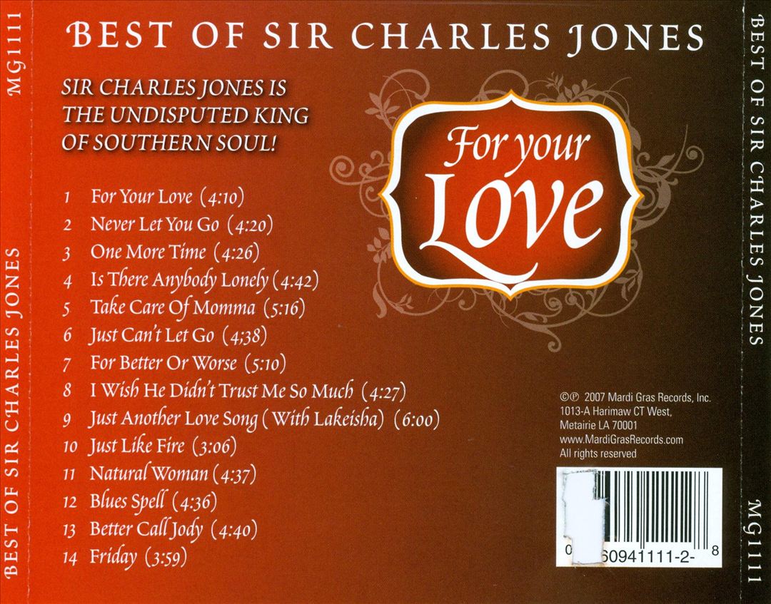 For Your Love: Best of Sir Charles Jones cover art