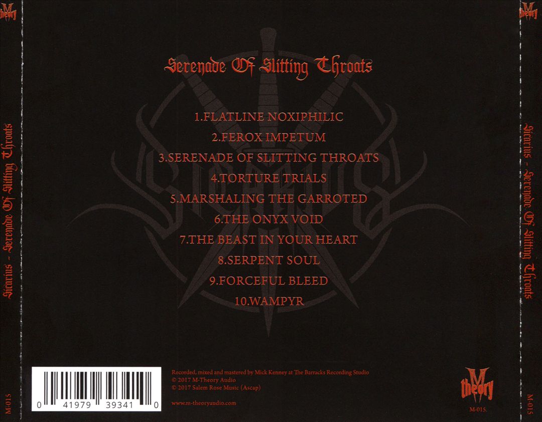 Serenade of Slitting Throats cover art