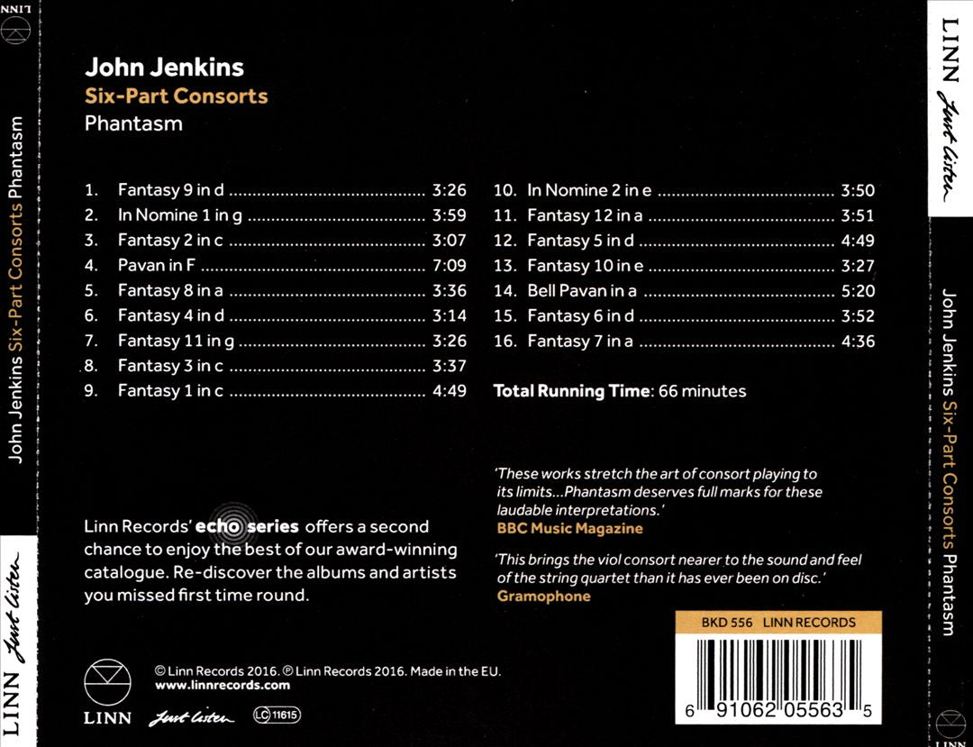 John Jenkins: Six Part Consorts cover art