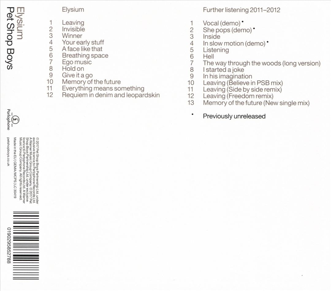 Elysium: Further Listening 2011-2012 cover art