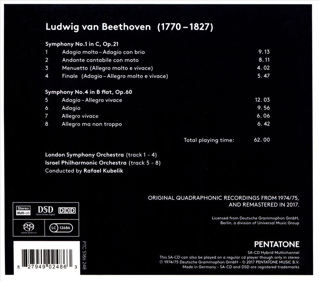 Ludwig van Beethoven: Symphonies No. 1 & 4 cover art
