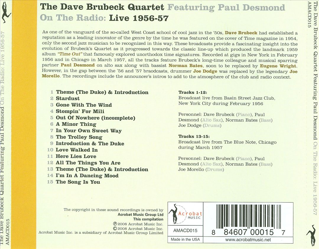On the Radio: Live 1956-1957 cover art