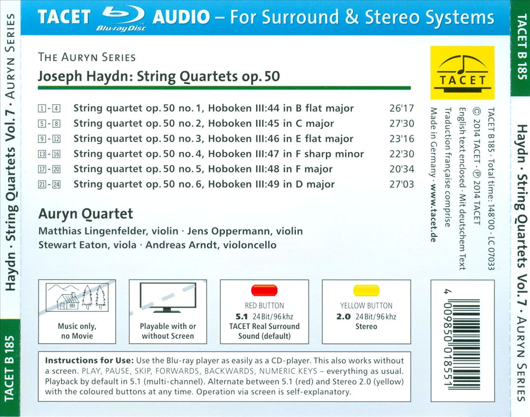 Haydn: String Quartets, Op. 50 cover art