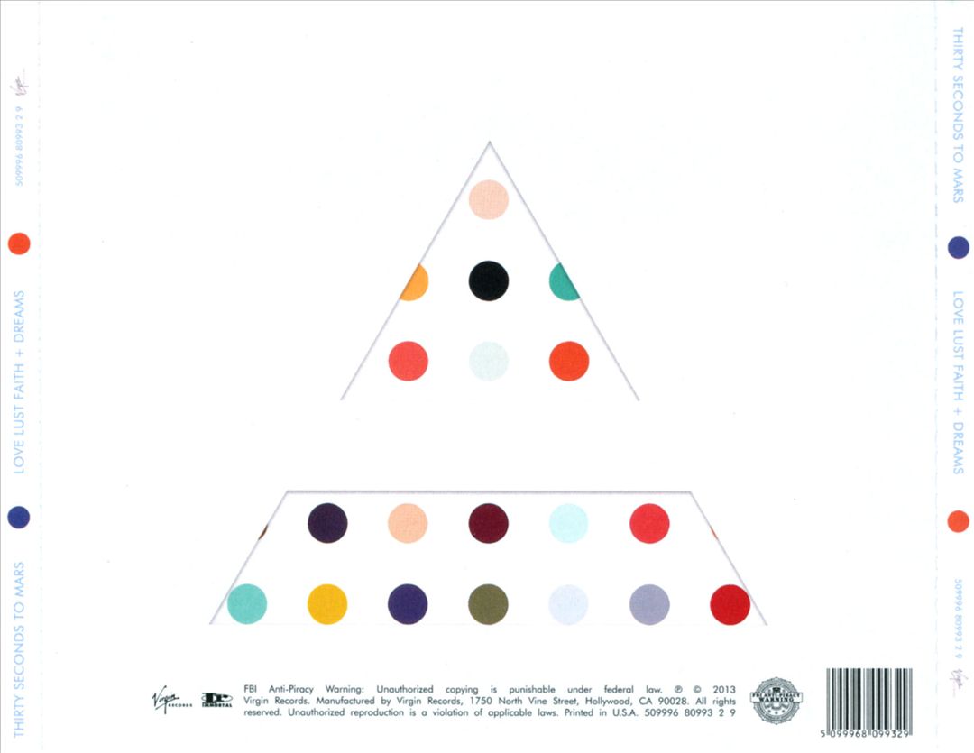 Love Lust Faith + Dreams cover art