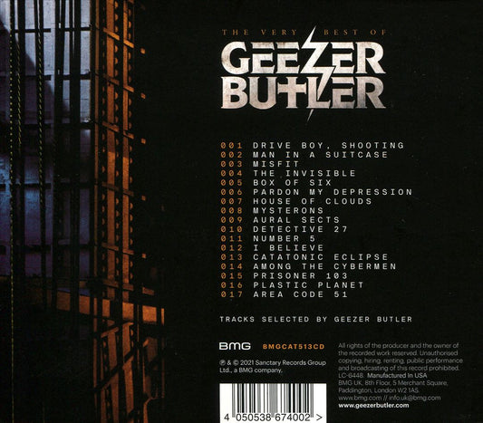 Very Best of Geezer Butler cover art
