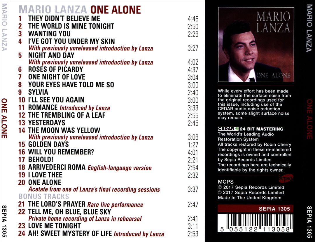 One Alone cover art