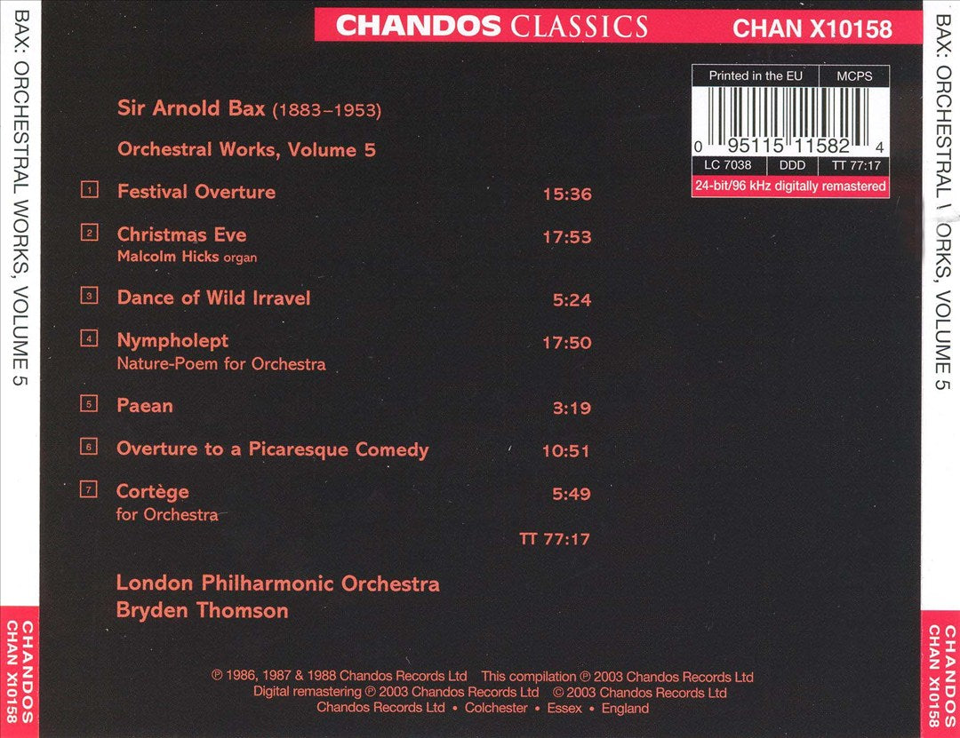 Bax: Orchestral Works, Vol. 5 cover art
