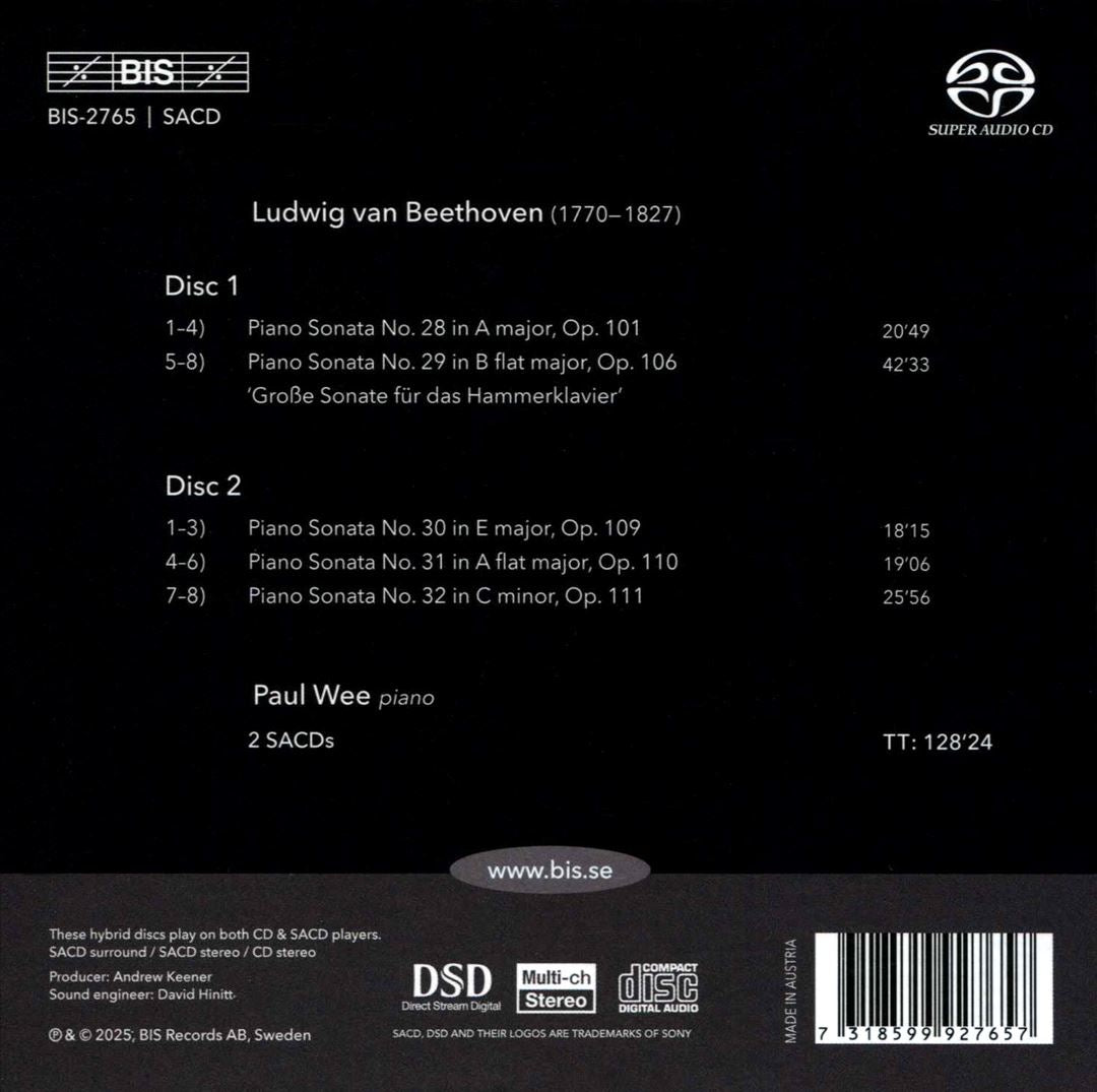 Beethoven: The Late Piano Sonatas cover art