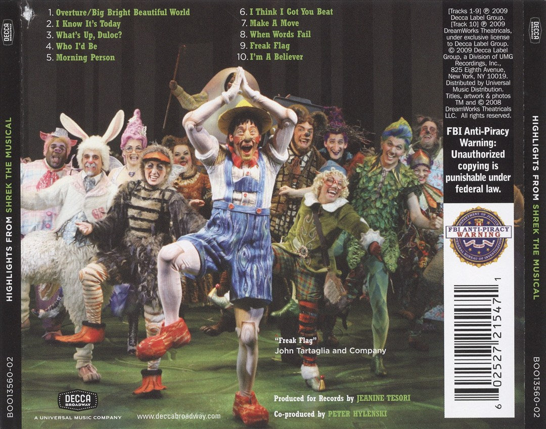Shrek: The Musical cover art