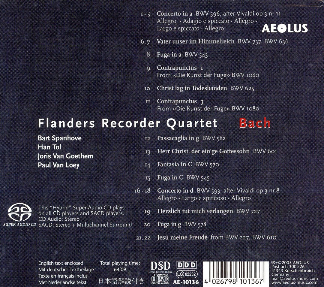 Bach: Works for Recorder  cover art