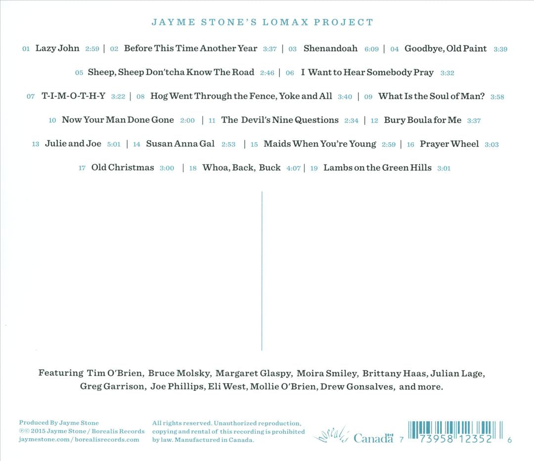 Jayme Stone's Lomax Project cover art