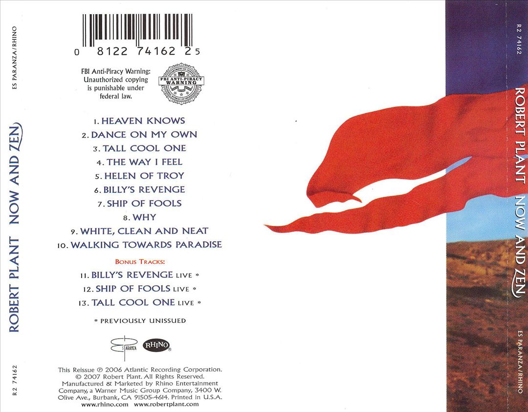 Now & Zen [Bonus Tracks] cover art