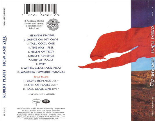 Now & Zen [Bonus Tracks] cover art
