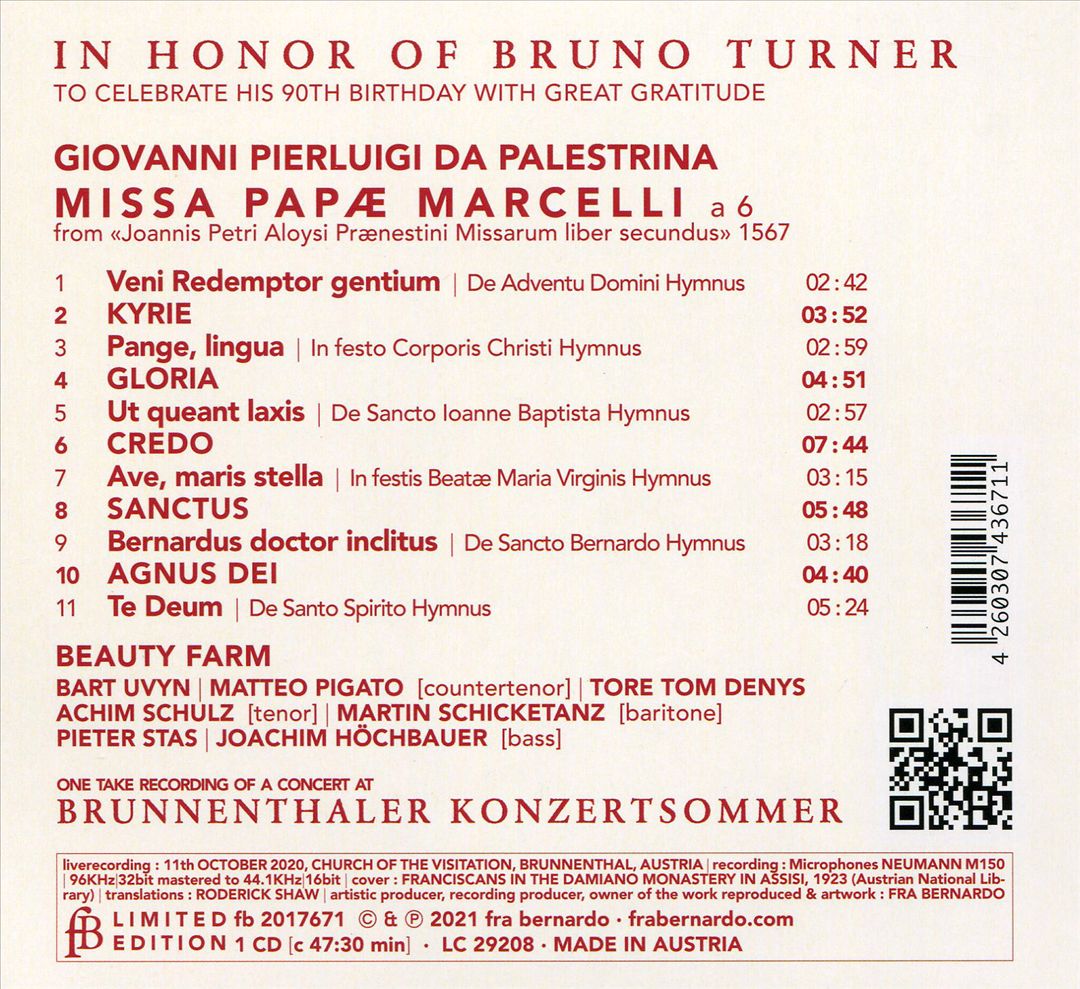 Missa Papae Marcelli cover art