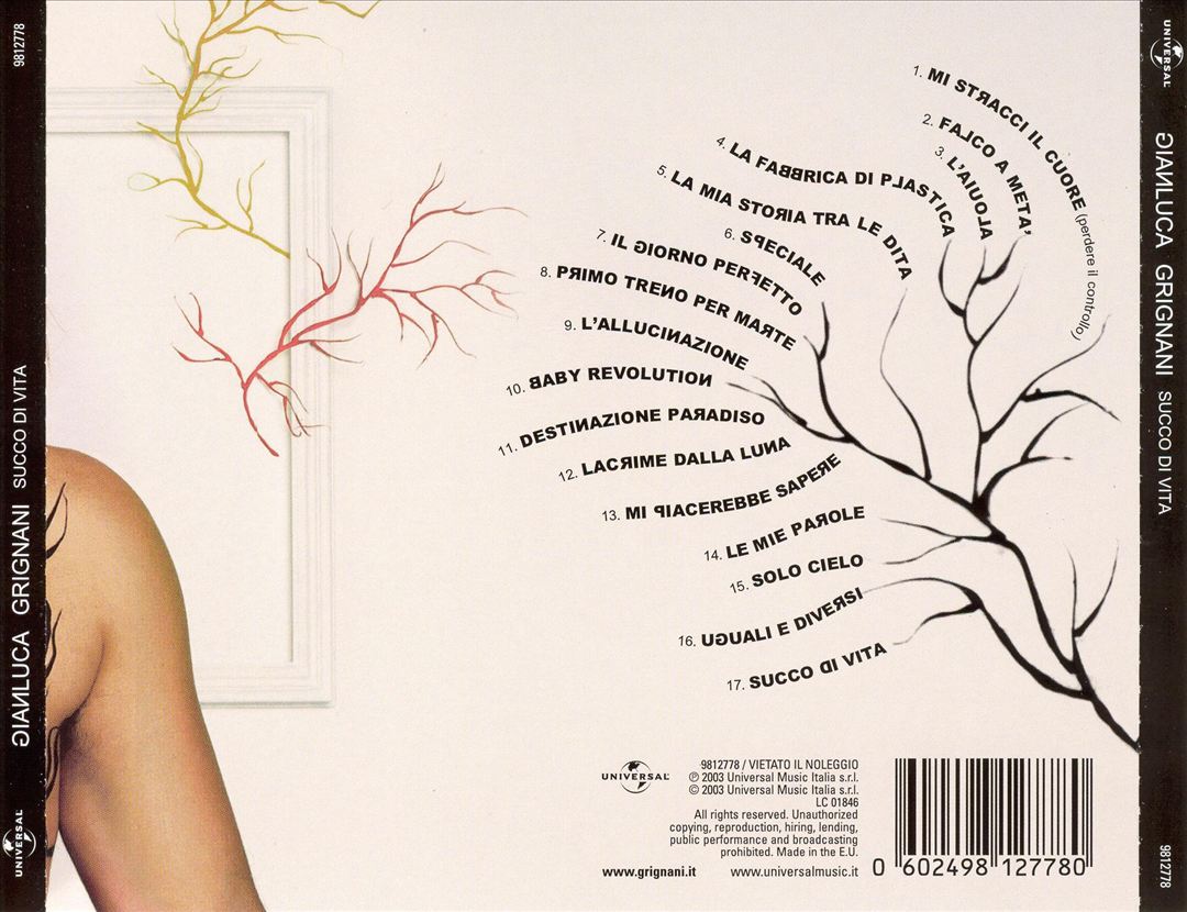 Succo Di Vita: Very Best of Gianluca Grignani cover art