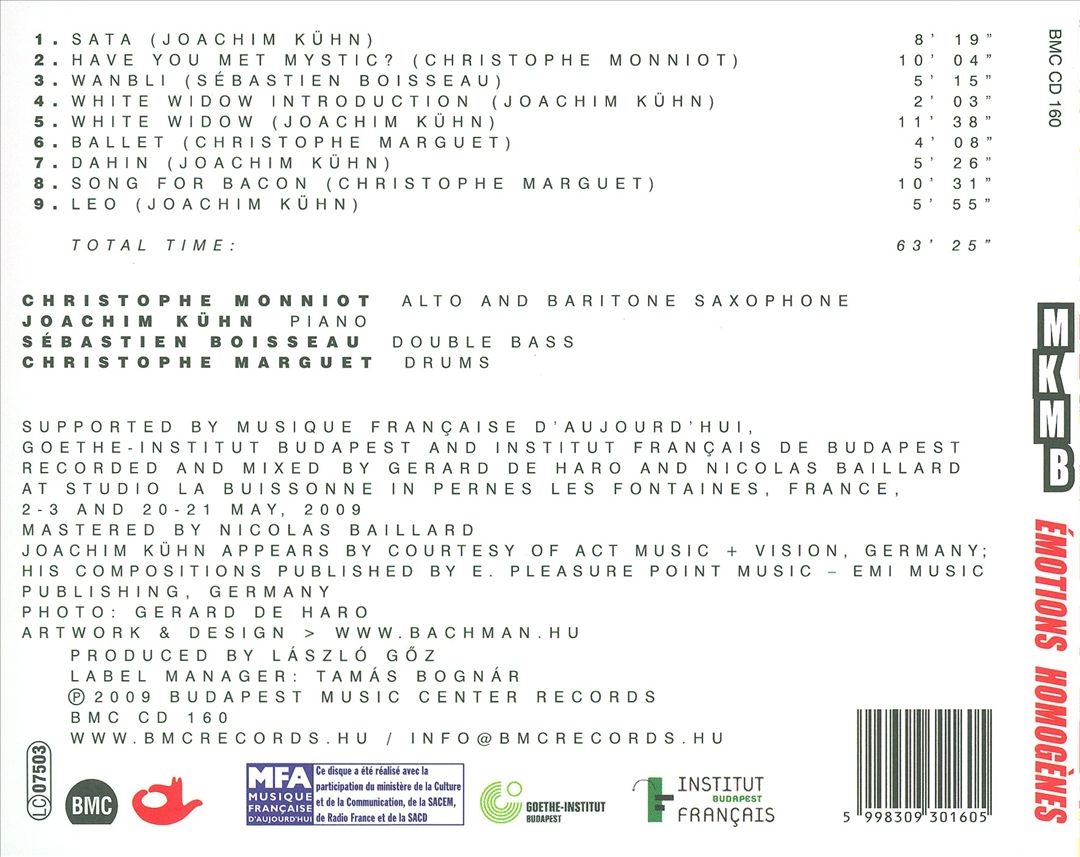 Émotions Homogènes cover art